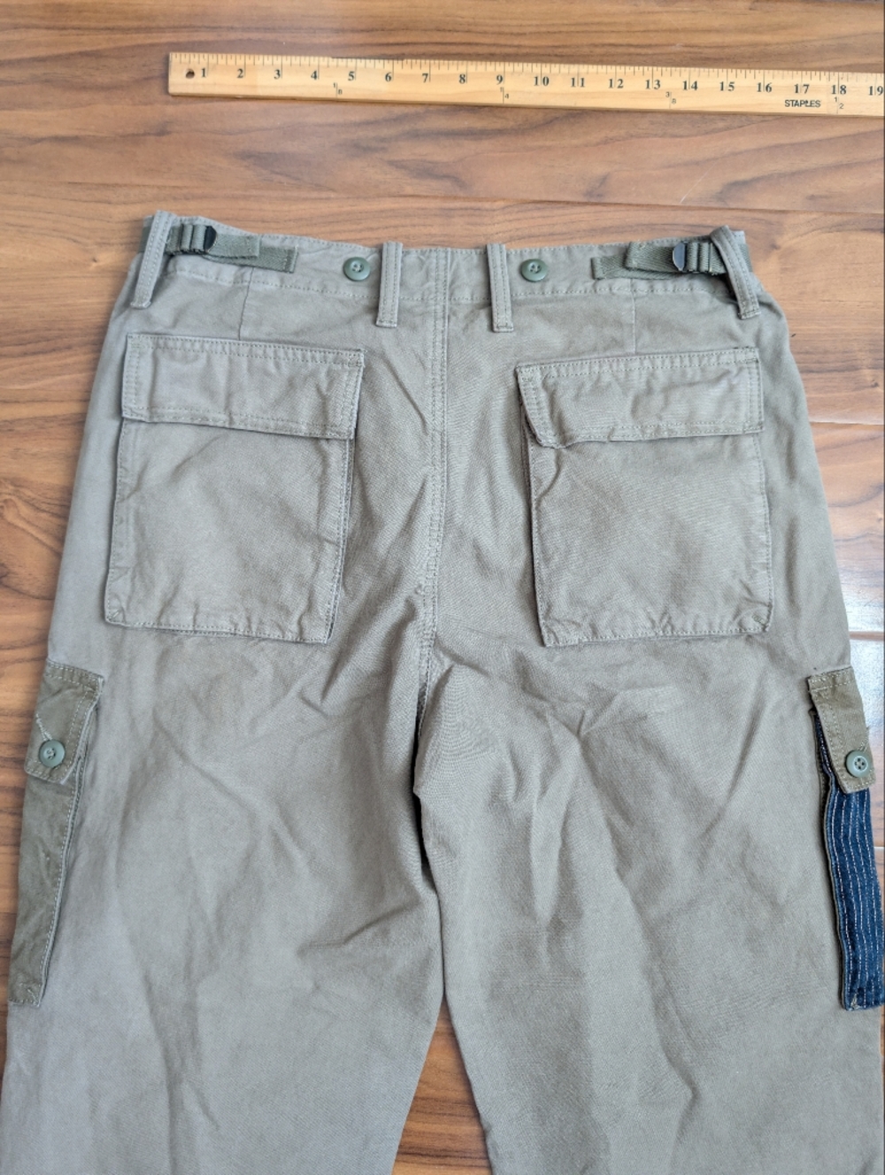 Lucky Brand Mens 32 Military Green Cargo RMen's Patchwork Cargo Pants - Olive - Picture 8 of 16